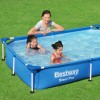 Piscina Fuori terra Rettangoalre Power Steel colore Blu modello Bestway Totò Piccinni