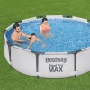 Piscina Fuori terra Rotonda Power Steel colore Grigio Chiaro modello Bestway Totò Piccinni