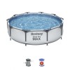 Piscina Fuori terra rotonda, Power Steel colore Grigio Chiaro modello Bestway Totò Piccinni