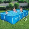 Piscina Fuori terra Rettangolare Power Steel colore Blu modello Bestway Totò Piccinni