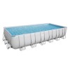 Piscina Fuori terra Rettangolare Power Steel colore Grigio Chiaro modello Bestway Totò Piccinni