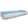 Piscina Fuori terra rettangolare, Power Steel colore Grigio Chiaro modello Bestway Totò Piccinni