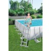 Piscina Fuori terra rettangolare, Power Steel colore Grigio Chiaro modello Bestway Totò Piccinni