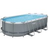 Piscina Fuori terra ovale, Power Steel colore Grigio Scuro modello Bestway Totò Piccinni