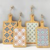 tagliere rettangolare in bambù e ceramica 