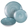 piatti in gres da tavola 18 pezzi modello Baita Acqua Ocean Villa D'Este