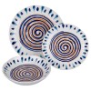 Tris seconda colorazione Set Piatti 18 Pz da Tavola SAHARA in Ceramica - Villa D'Este