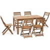 Set Tavolo 140x78 con 6 sedie in Pieghevoli in legno modello Arleston Totò Piccinni