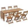 Set tavolo allungabile 140/197/254 con 6 sedie Pieghevoli in legno modello Arleston Totò Piccinni
