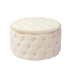 pouf da salotto in velluto contenitore diametro 70cm