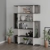Vista diagonale ambientata Libreria in Legno con 6 ripiani modello Mivo Totò Piccinni