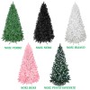 Noel Totò Piccinni alberi innevati di natale, tradizionali e colorati nero, bianco e rosa.