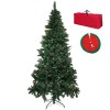 Meribel Albero di Natale Artificiale Verde con Pigne e Bacche Rosse con Borsone e gonna copribase