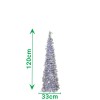 albero di natale argento brillante