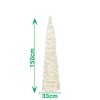 dimensioni Albero di Natale Pop Up 150 cm Bianco Luce Calda Totò Piccinni - albero di natale led con 90 luci natalizie 
