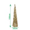 misure albero di natale oro elegante pop up slim salvaspazio150 cm