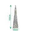albero di natale argento lucido