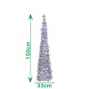 albero di natale argento luminoso