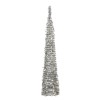 albero di natale argento metallizzato