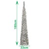 albero di natale argento natalizio