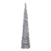 albero di natale argento luce fredda