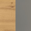 Specifica colore Armadio guardaroba in legno colore "Grigio Laccato/Rovere Miele" 2 ante e 6 ripiani modello Zenit Totò Piccinni