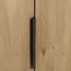 Dettaglio Armadio guardaroba in legno colore "Grigio Cemento/Rovere Miele" 6 ripiani modello Dubai Totò Piccinni