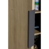Dettaglio maniglia Armadio in legno colore "Grigio Cemento/Rovere Miele" 6 ripiani modello Dubai Totò Piccinni