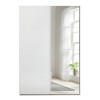 Vista frontale Armadio camera da letto in legno struttura Bianco con 2 ante scorrevoli, 1 Bianco Opaco e 1 a Speccio modello Sliding Totò Piccinni