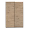Vista frontale Armadio camera da letto in legno struttura Rovere Artisan con 2 ante scorrevoli Rovere Artisan modello Sliding Totò Piccinni