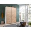 Vista ambientata Armadio guardaroba design in legno struttura Bianca con due ante scorrevoli Rovere Artisan modello Sliding Totò Piccinni