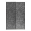 Vista frontale Armadio camera da letto in legno struttura Rovere Artisan con 2 ante scorrevoli Cemento modello Sliding Totò Piccinni