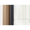 Dettaglio  Armadio classico in legno struttura Rovere Artisan con due ante scorrevoli, 1 Grigio Cemento e 1 a Specchio modello Sliding Totò Piccinni