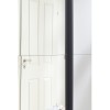 Dettaglio Armadio ante scorrevoli  in legno struttura Rovere Artisan con due ante scorrevoli, 1 Bianco Lucido e 1 a Specchio modello Sliding Totò Piccinni