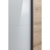 Dettaglio  Armadio classico in legno struttura Bianco con due ante scorrevoli, 1 Rovere Artisan e 1 a Specchio modello Sliding Totò Piccinni