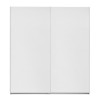 Vista frontale Armadio camera da letto in legno struttura Bianco con 2 ante scorrevoli Bianco Opaco modello Sliding Totò Piccinni