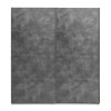 Vista frontale Armadio camera da letto in legno struttura Bianco con due ante scorrevoli, Grigio Cemento modello Sliding Totò Piccinni