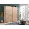 Vista ambientata Armadio guardaroba design in legno struttura Rovere Artisan con due ante scorrevoli Rovere Artisan modello Sliding Totò Piccinni