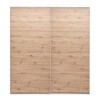 Vista frontale Armadio camera da letto in legno struttura Bianco con due ante scorrevoli, Rovere Artisan modello Sliding Totò Piccinni