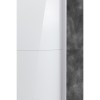 Dettaglio Armadio ante scorrevoli in legno struttura Bianco con due ante scorrevoli, 1 Grigio Cemento e 1 Bianco Lucido modello Sliding Totò Piccinni