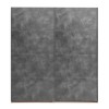 Vista frontale Armadio camera da letto in legno struttura Rovere Artisan con due ante scorrevoli, Grigio Cemento modello Sliding Totò Piccinni
