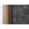 Dettaglio  Armadio classico in legno struttura Rovere Artisan con due ante scorrevoli, Grigio Cemento modello Sliding Totò Piccinni