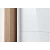 Dettaglio  Armadio classico  in legno struttura Rovere Artisan con due ante scorrevoli, Bianco Lucido modello Sliding Totò Piccinni