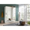 Vista ambientata Armadio guardaroba design in legno struttura Bianca con due ante scorrevoli a Specchio modello Sliding Totò Piccinni