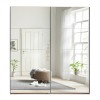 Vista frontale Armadio camera da letto in legno struttura Rovere Artisan con 2 ante scorrevoli a specchio modello Sliding Totò Piccinni