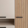 Dettaglio Armadio guardaroba in legno colore "Cannettato/Cashmere" con 5 ante e 1 vano modello Zefiro Totò Piccinni