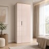 Vista ambientata Armadio multiuso 2 ante colore "cashmere laccato/rovere baysen" modello Zenit Totò Piccinni
