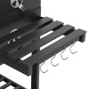 Dettaglio BBQ Barbecue a carbonella con brace regolabile e ruote modello Diablo New Totò Piccinni