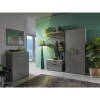 Vista ambientata Mobile contenitore classico in legno colore "Grigio Laccato/Rovere Miele" 1 cassetto e 2 ante modello Zenit Totò Piccinni