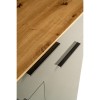 Dettaglio Mobile contenitore in legno colore "Grigio Laccato/Rovere Miele" 1 cassetto e 2 ante modello Zenit Totò Piccinni